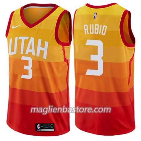 Maglia NBA Utah Jazz Ricky Rubio 3 Nike City Edition Swingman - Uomo